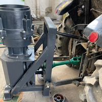 Broyeur à granulés de bois standard à 6 cannelures, entraîné par prise de force (PTO) pour tracteur 540 tr/min, machine à granulés de biomasse avec arbre de transmission