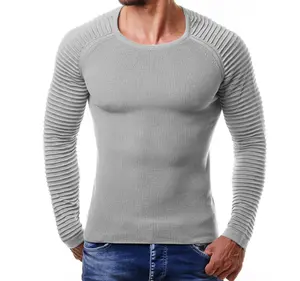 Großhandel Herbst neue Herren Strick pullover Muster lang ärmel ige europäische und amerikanische Herrenmode schlanken Pullover