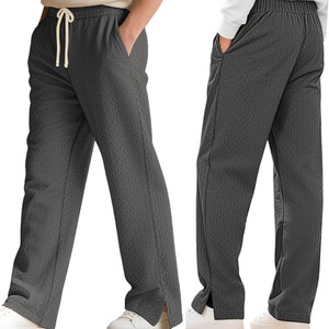 Pantalones Casuales Holgados de Pierna Recta para Hombre, Cintura Elástica, Tejido Transpirable, Ropa Informal Ligera y Cómoda - Product Image 2
