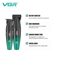Tondeuse Électrique VGR640 Transfrontalière pour Hommes, Usage Professionnel en Salon, Double Fonction de Gravure, Batterie 2000-4000mAh