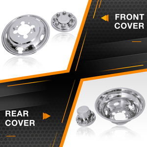 Simuladores de rueda doble de acero inoxidable de <span class=keywords><strong>17</strong></span> ", perno en la cubierta de la rueda con <span class=keywords><strong>tapacubos</strong></span> centrales extraíbles para 03-21Dodge Ram 3500 - Product Image 4