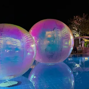 गर्म बेच रंगीन सजावटी Inflatable ग्लोब दर्पण गेंद गुब्बारा फांसी Inflatable दर्पण गेंद