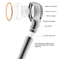 Pommeau de douche portable coréen avec système de filtration pour eau dure, accessoire de robinet de salle de bain pour usage domestique