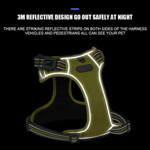 नो-पुल डॉग हार्नेस-अनुशंसित समायोज्य चिंतनशील ऑक्सबोर्ड आसान-नियंत्रित आउटडोर चलने वाले हार्वे सेट - Product Image 2