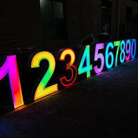 Enseigne LED Moderne RGB Personnalisée en Acrylique Frontlit, Lettres 3D Lumineuses, Panneaux Publicitaires LED pour Décoration