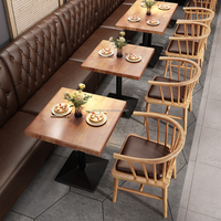 Restaurant Snackbar Massivholz Tisch- und Stuhl-Kombination für Milchtee-Fastfood-Restaurants Hot Pot Restaurants Sitzbank-Sofa