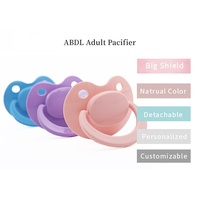 Sucette ABDL pour adultes, en silicone de qualité alimentaire, détachable, mignonne, avec embout suceur, vente en gros, personnalisable, pour l'anxiété