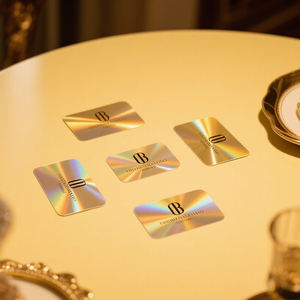 Custom e Film cosmetici Logo seriale argento/oro sovrapposizione di autenticazione etichette adesivo personalizzato ologramma tracciabile adesivo - Product Image 1