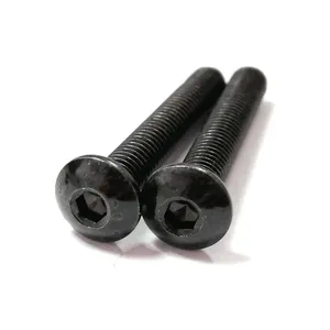 Custom Size Black Button Screw Metric Carbon Steel High Strength Alloy Hexagon Socket Screw