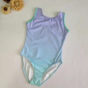 Venta caliente recién llegados Ropa de baile de arte popular ballet adultos mujeres corte alto leotardo Tanga mono con color liso