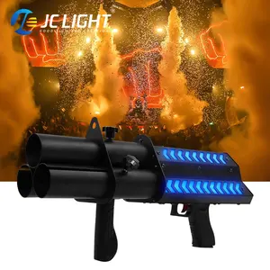 Efecto de escenario Pistola de confeti eléctrica de tres cabezas 3 Shooter Cannon Party Led Máquina de confeti