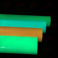 Película fotoluminiscente, pegatina reflectante, impresión solvente, señales de advertencia de salida de emergencia que brillan en la oscuridad para corte de plotter