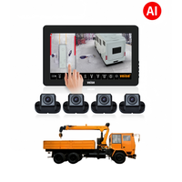 Camion chargeur grue 360 système de caméra de vue d'oiseau avec système de surveillance du conducteur pour la détection d'angle mort