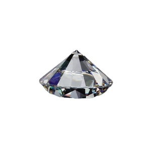 Gema Suelta de Alta Calidad, Moissanita Redonda Creada en Laboratorio, Color DEF, VVS1, 1ct, 6.5mm, con Efecto de Color/Brillo - Product Image 2