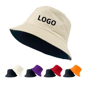 Hot Sale <b>Bucket</b> <b>Hat</b> for Adults Cotton Design Custom Logo Embroidery Printed <b>Reversible</b> Unisex <b>Bucket</b> <b>Hats</b> - Product Image 1