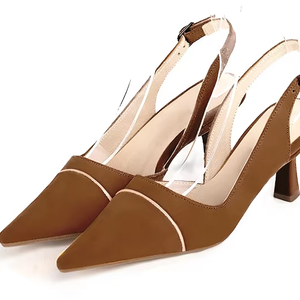 Nuovi Sandali Eleganti Classici da Ufficio con <span class=keywords><strong>Tacco</strong></span> Alto, Punta Chiusa e Cinturino Posteriore per Donne - Product Image 1