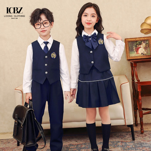 Uniforme de estudiante de secundaria Falda plisada femenina Uniforme DE CLASE DE ESCUELA TÉCNICA Traje de uniforme escolar <span class=keywords><strong>para</strong></span> maestros de jardín de infantes - Product Image 1