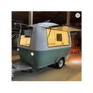 Special Design Widely Used Fiberglass Small Round Food Truck Trailer For Sale