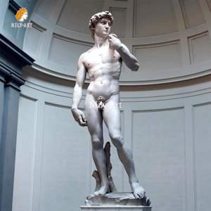 Célèbre statue de <span class=keywords><strong>David</strong></span> de Michel-Ange en <span class=keywords><strong>marbre</strong></span> blanc grandeur nature romain antique - Product Image 2