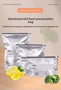 Aluminum Foil Fresh-Keeping Sealed <b>Storage</b> Bag for Household Refrigerator Food Compact <b>Microwave</b> Seal Design - Product Image 5