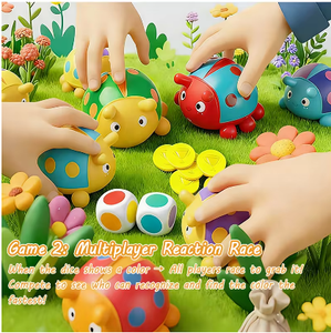 <span class=keywords><strong>Juego</strong></span> de Memoria Educativo de Mariquitas de Plástico para Niños, con Dados Apilables y Múltiples Formas de Jugar, para 3-6 Años - Product Image 4