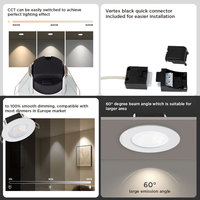 Éclairage LED Spot Intérieur Moderne Dimmable IP65 6W Protection des Yeux Anti-Éblouissement Downlights 3000K/4000K Super Luminosité Plafond