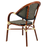Chaise de jardin en rotin et aluminium au design moderne, résistante aux UV, pour restaurant, hôtel, usage extérieur