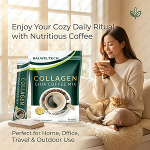 Café Blanco con Colágeno, Semillas de Chía y Glutatión, Café con Colágeno para Aclarar el Tono de Piel, Mejorar la Elasticidad, Aumentar la Inmunidad y Combatir el Envejecimiento - Product Image 4