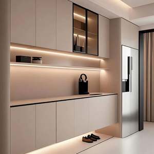 Large-capacity Solid Wood Custom-made Bucket <b>Shoe</b> <b>Rack</b> for Entry Into the Home, Chinese-style Foyer Corridor Multi-layer Storage - Product Image 1