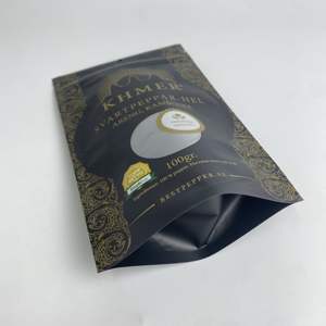 Pochette debout étanche à l'humidité avec impression personnalisée et fermeture éclair sac d'emballage alimentaire pour les noix séchées poivre alimentaire - Product Image 4