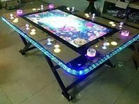 Table de jeu de poisson pliante en métal bon marché Armoire à jetons 6/8/10 joueurs Machine de jeu de poisson d'amusement vidéo