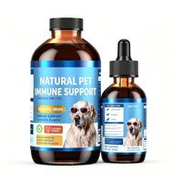 Gouttes antibiotiques naturelles pour animaux de compagnie, complément liquide pour chiens et chats, soutien immunitaire prébiotique, saveur poulet riche en protéines