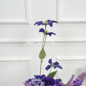 Decoración DE MESA DE BODA hecha a mano, centros de mesa de flores moradas, Bola de flores rosas <span class=keywords><strong>Lila</strong></span> para Ceremonia de Festival - Product Image 3