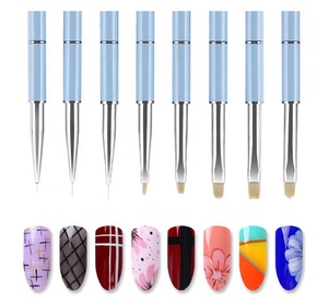 Yihuale-Herramienta de pincel para manicura, pluma de Gel para tallado y fototerapia, delineador gradiente de barra de Metal, pluma para <span class=keywords><strong>uñas</strong></span> con flores, <span class=keywords><strong>2021</strong></span> - Product Image 2