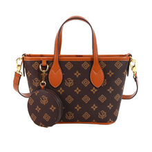 Bolsos de Mano Vintage de PU con Estampado Completo en Color Marrón para <span class=keywords><strong>Mujer</strong></span>, Bolsos de Hombro Cruzados de Lujo a Precios Bajos al por Mayor - Product Image 1