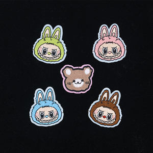 Diseño de chenilla personalizado oso grande y pequeño para ropa de padres e hijos palo adhesivo lindo coser parches de toalla bordado - Product Image 3