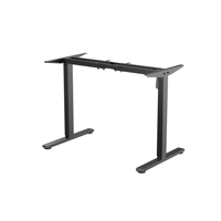 AUKI - Cadre de bureau debout réglable en hauteur en acier inoxydable et bois - Durable, montage facile, design moderne pour usage au bureau
