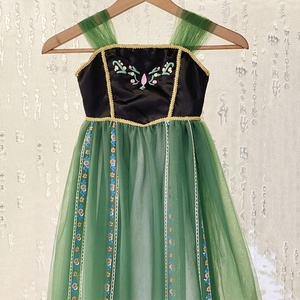 Hot TV & Movie manica corta Summer Mesh Dress fiori ricamati <span class=keywords><strong>Anna</strong></span> Dress Kids <span class=keywords><strong>Elsa</strong></span> <span class=keywords><strong>Anna</strong></span> Princess Dress - Product Image 4