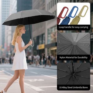 Practical UV Protection 3 Fold <b>Umbrella</b> Promotional <b>Outdoor</b> Garden <b>Umbrella</b> with Bag Hook - Product Image 4