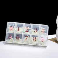Boîte de rangement professionnelle portable en plastique anti-chute pour 500 pièces de bijoux et patchs à ongles