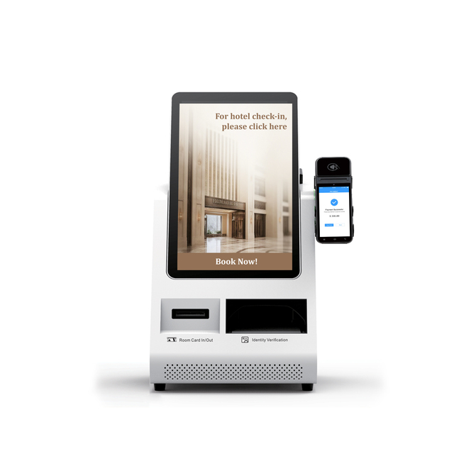 Self Check in Kiosk Hotel Card Dispenser Kiosk Self Service Kiosk Touch Screen with Passport Reader