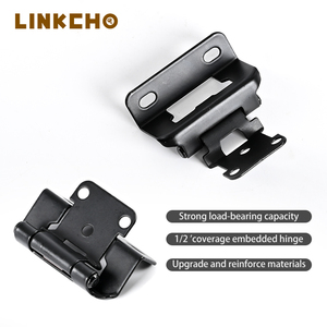 Bản lề tủ bếp kiểu Mỹ LINKCHO, bản lề cửa tủ bếp êm ái, màu đen mờ, kiểu nửa bọc - Product Image 2