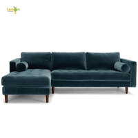 Nordischer Stil Anpassbares Wohnzimmer-Sofa Set Modernes Samt-Stoff Rechteckiges Wohnzimmermöbel Sofa-Set für den Heimgebrauch