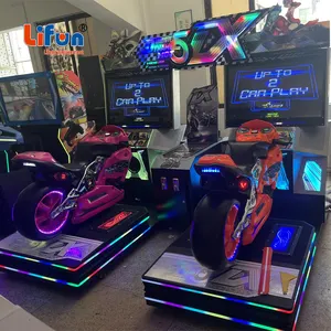 Indoor Amusement 2 Player 5DX Simulator Motor Racing Game Machine Coin Operated Dynamic Arcade Motorbike Driving Game Machine