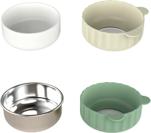 Trẻ em sứ bát với Silicone tay áo sứ Toddler Bát ngũ cốc trẻ em chống bỏng thực phẩm container bé BÁt - Product Image 2