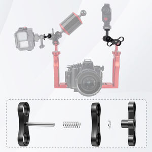 Clip papillon Mechrig avec deux têtes de boule de 1/4 ", support de pince à ressort en aluminium CNC pour appareils <span class=keywords><strong>photo</strong></span> <span class=keywords><strong>GoPro</strong></span>/Insta360/DSLR - Product Image 4