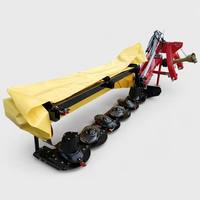 Yishan CE Motobloc Tondeuse à disques rotative pour herbe et foin, 6 disques, hauteur réglable, fiable, avec attache 3 points