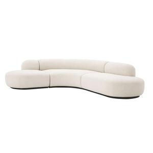 Sofá Curvo de Diseño Creativo Moderno Nórdico de Lujo Ligero, Sofá de Tela de Terciopelo de Cordero para Salón de Belleza y Sala de Estar - Product Image 6