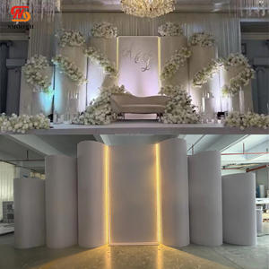 Support de fond en acrylique blanc lisse, décorations de mariage, fournitures, arche, toile de fond, panneau de fond en acrylique LED - Product Image 2