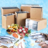 Gefrorene Isolierte Wellpappe-Kartons mit Wasserdichten Recyclingmaterialien und Matter Laminierung für Meeresfrüchte-Versand
